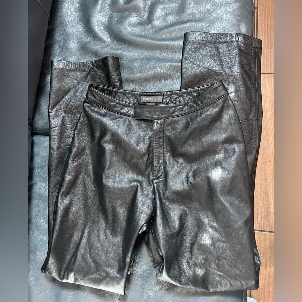 Vintage genuine leather pants - Picture 1 of 5